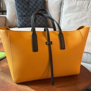Zara PU leather Yellow Handbag